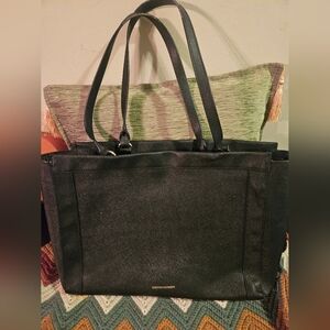 Rebecca Minkoff Monroe Black Saffiano Leather Purse Tote w/o Crossbody Strap